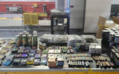 GN ASEGURA VARIOS KILOS DE PRESUNTA MARIHUANA EN UNA EMPRESA DE PAQUETERÍA EN EL AEROPUERTO INTERNACIONAL DE QUERÉTARO.