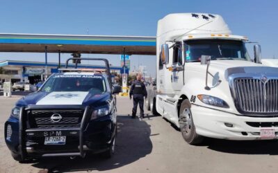 AUTORIDADES DE PEDRO ESCOBEDO RECUPERAN UN TRACTOCAMIÓN QUE HABRÍA SIDO ROBADO CON VIOLENCIA HORAS ANTES.