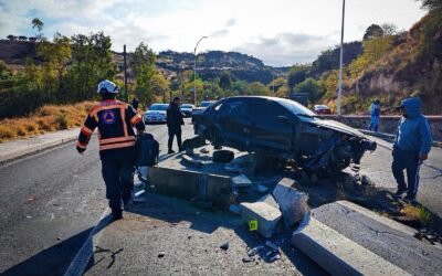 FUERTE CHOQUE SE REGISTRÓ ESTA MAÑANA SOBRE LA CARRETERA ESTATAL 200.