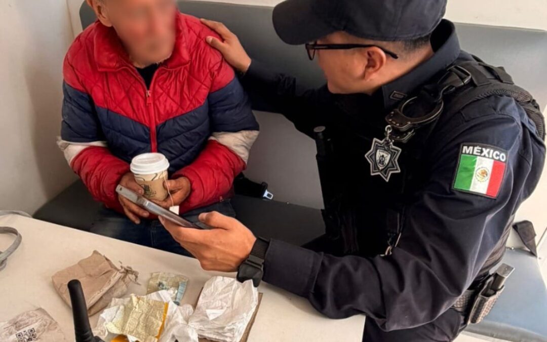 ELEMENTOS DE POES BRINDAN APOYO Y ACOGIDA A UN ADULTO MAYOR QUE SE ENCONTRABA EXTRAVIADO.