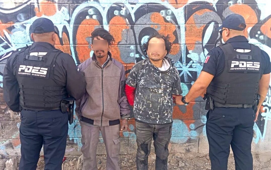 ELEMENTOS DE POES ASEGURÓ A DOS SUJETOS QUE CAUSARON DAÑOS Y ROBARON CABLEADO ELÉCTRICO DE UNA EMPRESA FERROVIARIA.