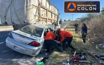 ACCIDENTE EN LA CARRETERA A BERNAL DEJA A UNA PERSONA LESIONADA DE GRAVEDAD.