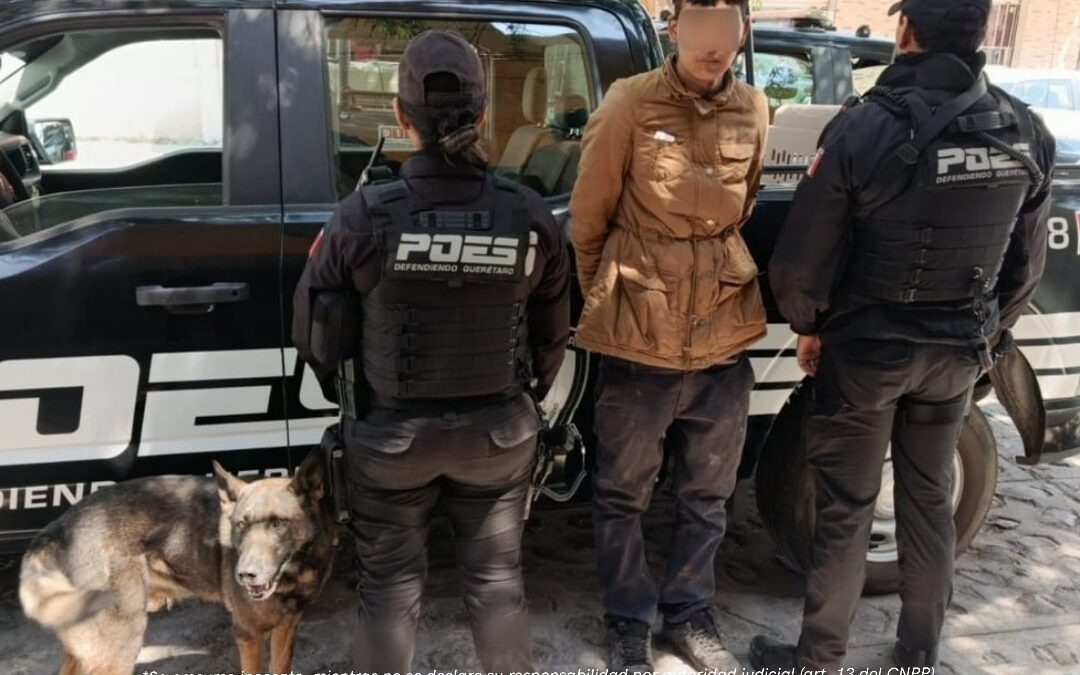 ELEMENTOS DE POES ASEGURAN A UN HOMBRE QUE SE ENCONTRABA ARMADO EN SAN JOSE EL ALTO.