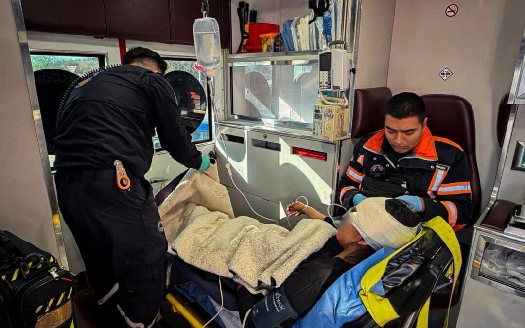 FUERTE ACCIDENTE VEHICULAR DEJA SEIS PERSONAS LESIONADAS, DOS DE ELLAS TRASLADADAS AL HOSPITAL EN HUIMILPAN.