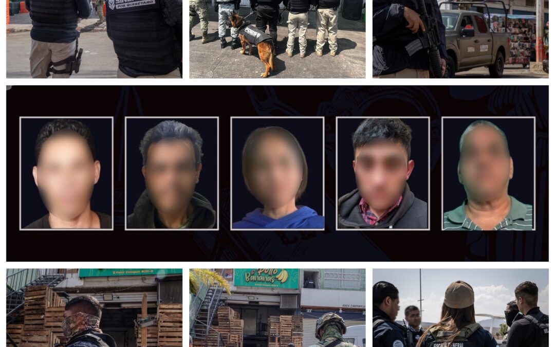 CATEO EN LA CENTRAL DE ABASTOS Y OTRAS COLONIAS DEJA CINCO PERSONAS DETENIDAS.