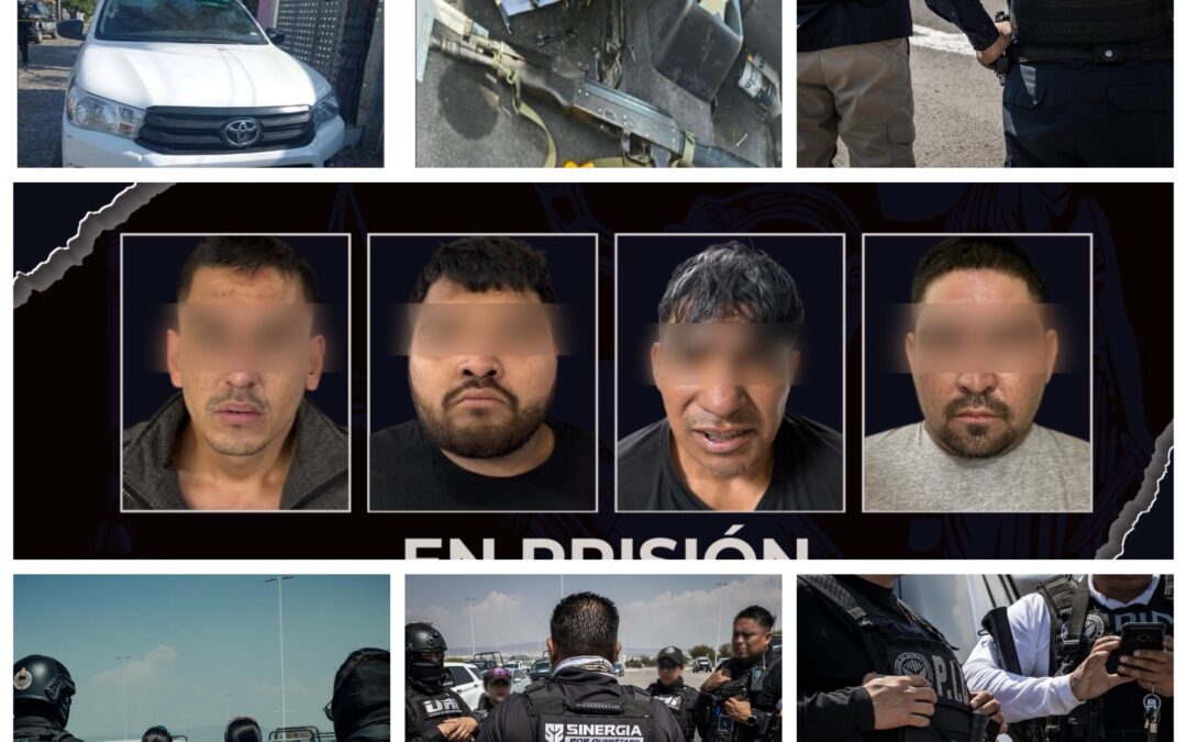 CUATRO HOMBRES DETENIDOS POR SU PRESUNTA RESPONSABILIDAD EN EL DELITO DE HOMICIDIO OCURRIDO EN PEDRO ESCOBEDO.