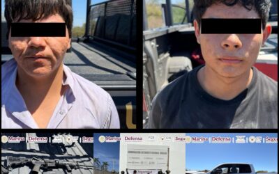 DOS JÓVENES DE 19 Y 21 AÑOS DE EDAD MIEMBROS DEL “CARTEL DE SINALOA”, FUERON ASEGURADOS.