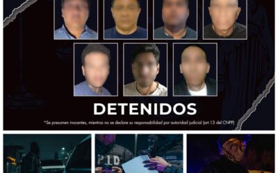 SIETE PERSONAS FUERON DETENIDAS DURANTE LA EJECUCIÓN DE VARIOS CATEOS POR PARTE DE LA FGE.
