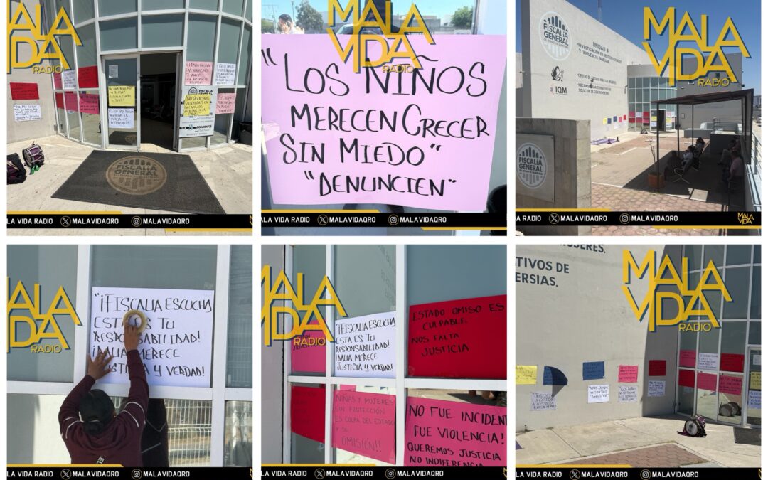 FAMILIARES DE MENOR VÍCTIMA DE ABUSO SEXUAL SE MANIFIESTAN EN LAS INSTALACIONES DE LA FGE.