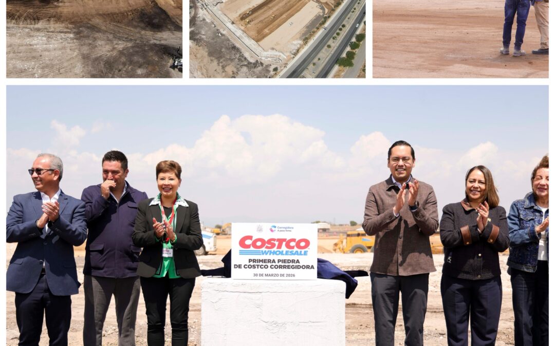 INSTALAN LA PRIMERA PIEDRA DEL COSTCO CORREGIDORA.