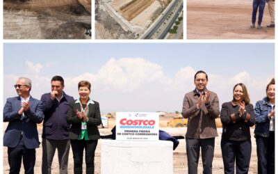 INSTALAN LA PRIMERA PIEDRA DEL COSTCO CORREGIDORA.