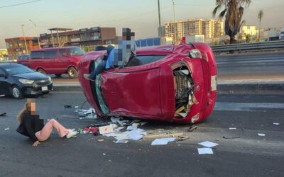 APARATOSO ACCIDENTE VEHICULAR PROVOCA CASOS VIAL.