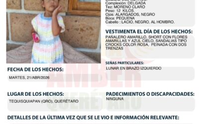 CAPTAN EN VIDEO EL MOMENTO EN QUE LA MENOR JULIA ES SUSTRAÍDA POR SU PAPÁ DE UN DOMICILIO EN TEQUISQUIAPAN.