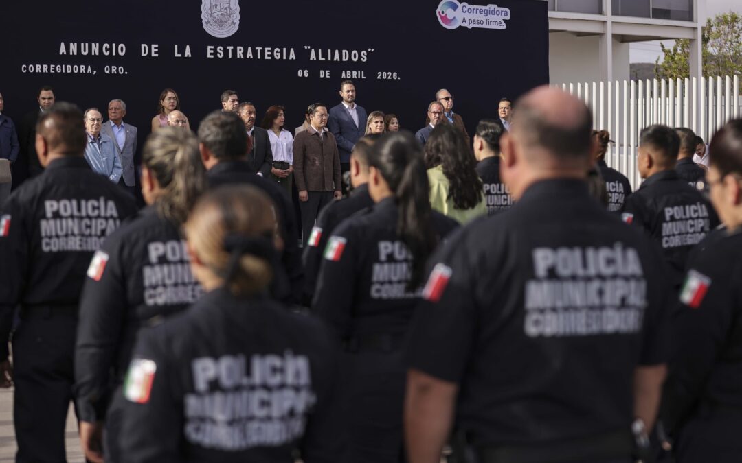 EN CORREGIDORA ENUNCIAN LA ESTRATEGIA “ALIADOS” CON EL FIN DE DAR MAYORES BENEFICIOS EDUCATIVOS Y EN ALIMENTACIÓN PARA LOS POLICÍAS.