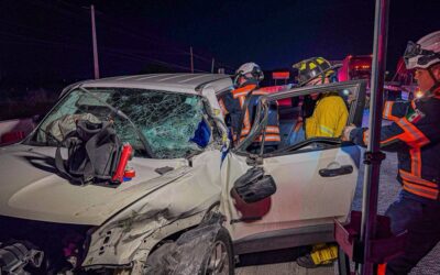 QUEDA ATRAPADO TRAS CHOQUE EN LA CARRETA FEDERAL 57.