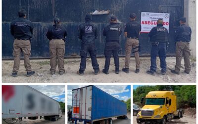 LOCALIZAN INMUEBLE UTILIZADO PARA RESGUARDAR VEHÍCULOS DE CARGA ROBADOS EN LA DELEGACIÓN SANTA ROSA JÁUREGUI.