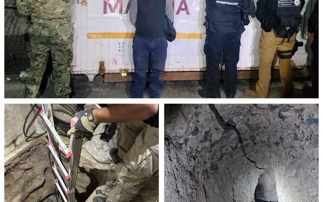 AUTORIDADES FEDERALES EN SONORA, INHABILITAN UN TÚNEL UTILIZADO PARA EL TRÁFICO DE PERSONAS HACIA LOS ESTADOS UNIDOS Y DETIENEN A UNA PERSONA.
