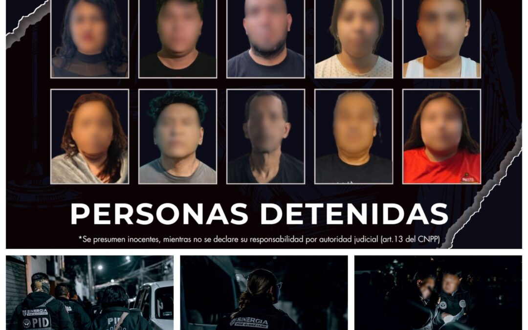 EN LAS ÚLTIMAS HORAS DIEZ PERSONAS FUERON DETENIDAS POR LA FGE POR DELITOS CONTRA LA SALUD.