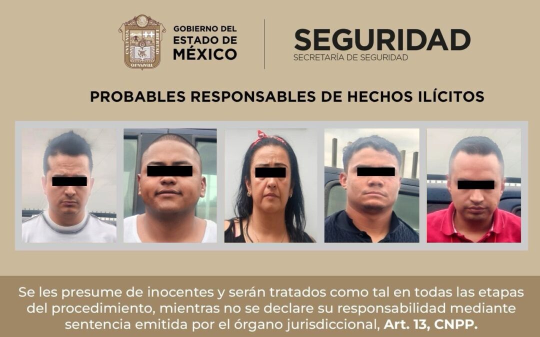AUTORIDADES DEL ESTADO DE MÉXICO Y QUERÉTARO DETUVIERON A CINCO PERSONAS QUE ASALTARON A UN CUENTAHABIENTE EN SAN JUAN DEL RÍO.