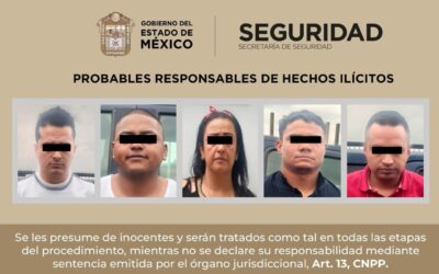 AUTORIDADES DEL ESTADO DE MÉXICO Y QUERÉTARO DETUVIERON A CINCO PERSONAS QUE ASALTARON A UN CUENTAHABIENTE EN SAN JUAN DEL RÍO.