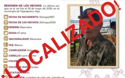ES LOCALIZADO EN QUERÉTARO UN ADULTO MAYOR REPORTADO COMO DESAPARECIDO EM EL ESTADO DE HIDALGO.