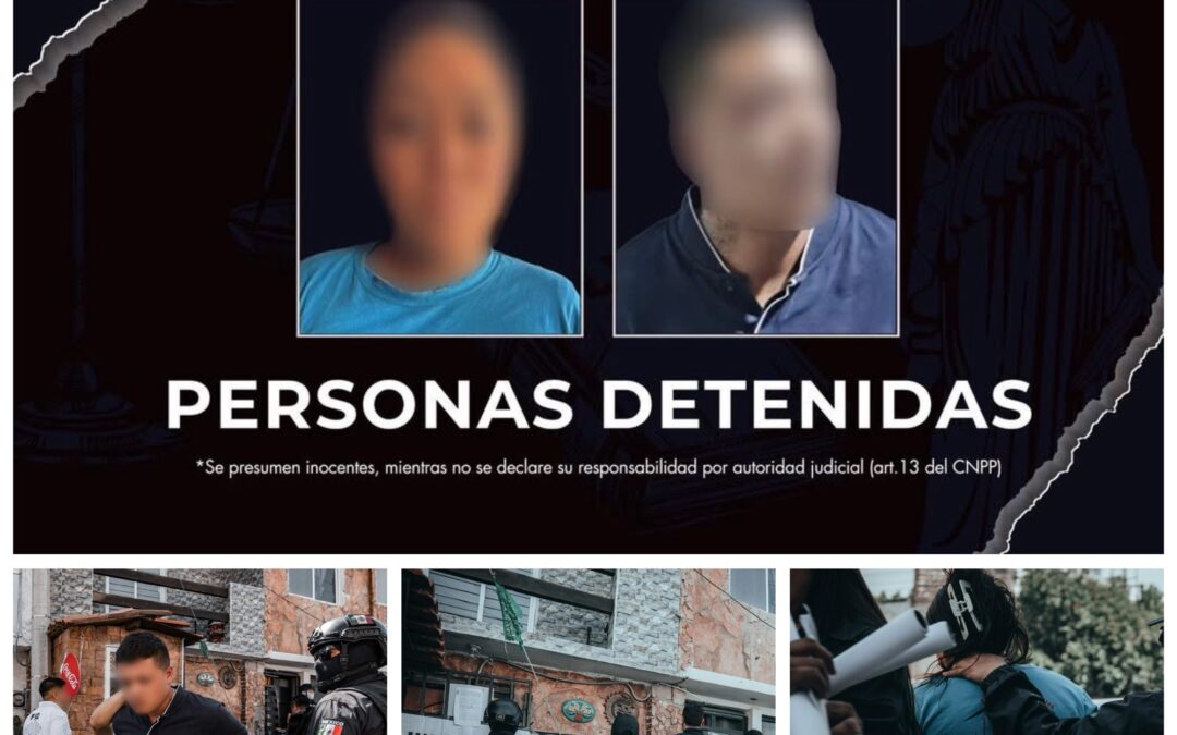 DOS PERSONAS DETENIDAS POR NARCOMENUDEO DURANTE CATEOS REALIZADOS POR LA FGE.