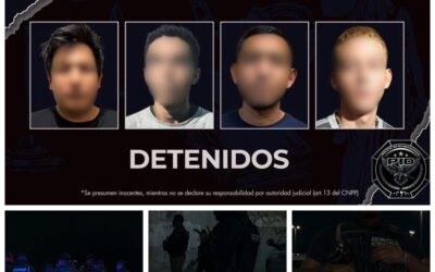 CUATRO PERSONAS FUERON DETENIDAS TRAS LA EJECUCIÓN DE DIVERSOS CATEOS POR PARTE DE LA FGE.