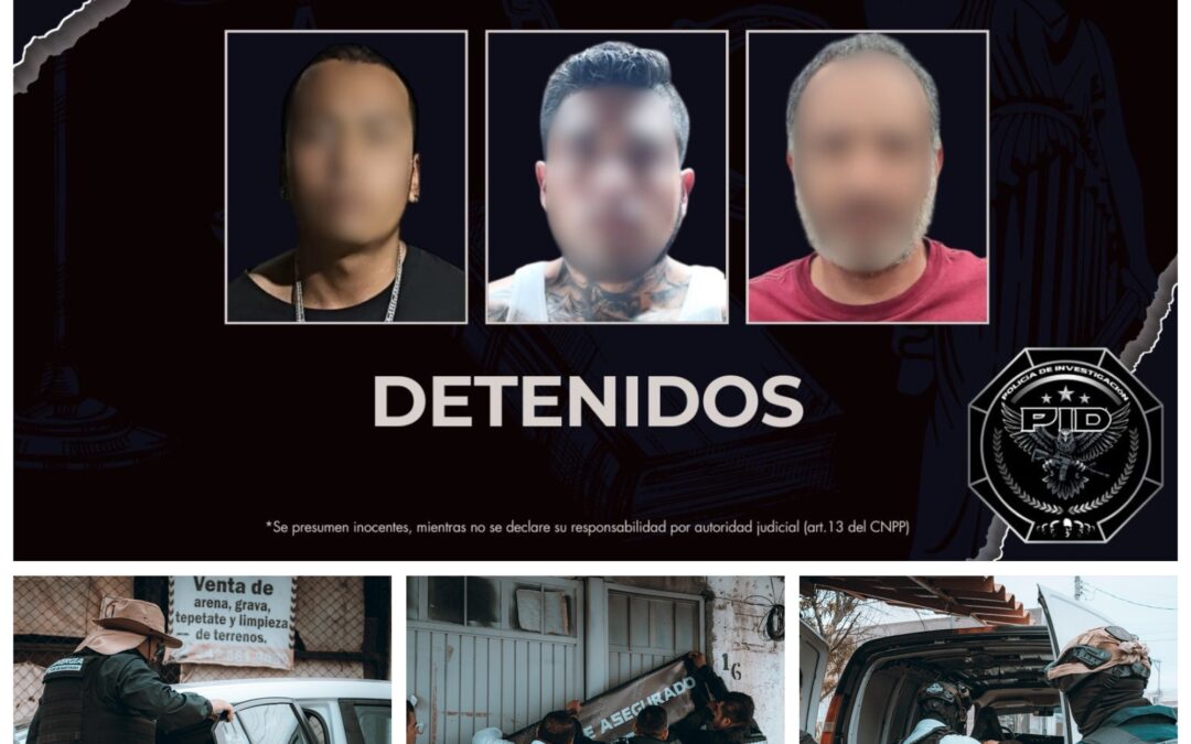 TRES PERSONAS DETENIDAS DURANTE LA EJECUCIÓN DE CATEOS POR PARTE DE LA FGE EN LA COLONIA EL PARAÍSO.