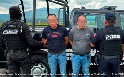 ELEMENTOS DE LA POES ASEGURAN A DOS SUJETOS RELACIONADO CON DIVERSOS ROBOS EN DISTINTAS ENTIDADES DEL PAÍS.
