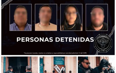 CUATRO PERSONAS DETENIDAS POR PARTE DE LA FGE DURANTE CATEO EN EL CENTRO HISTÓRICO.