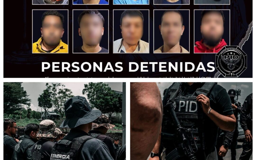 DIEZ PERSONAS FUERON DETENIDAS POR LA FGE DURANTE DIVERSOS CATEOS.
