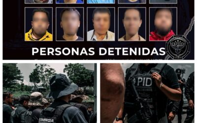 DIEZ PERSONAS FUERON DETENIDAS POR LA FGE DURANTE DIVERSOS CATEOS.
