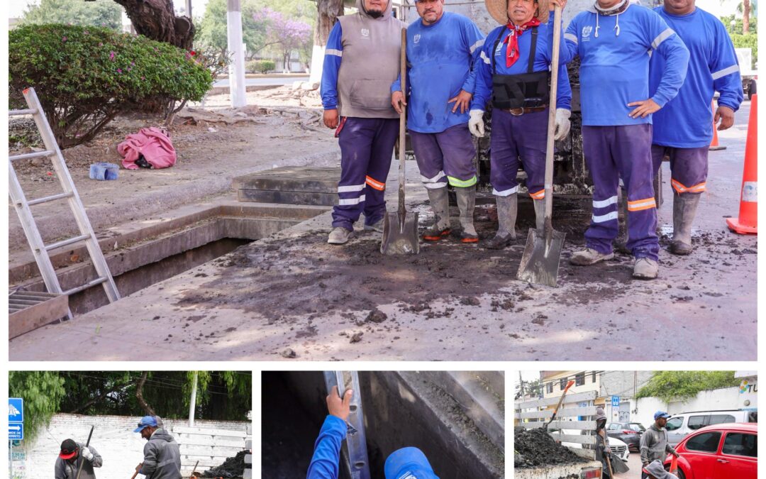 CORREGIDORA RETIRA MÁS DE 50 TONELADAS DE BASURA DE REJILLAS PLUVIALES.