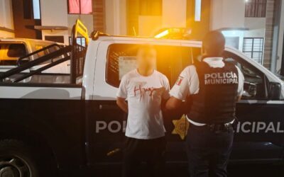 ES DETENIDO POR AGREDIR A SU EXPAREJA SENTIMENTAL EN LA COLONIA PUERTAS DE SAN MIGUEL.