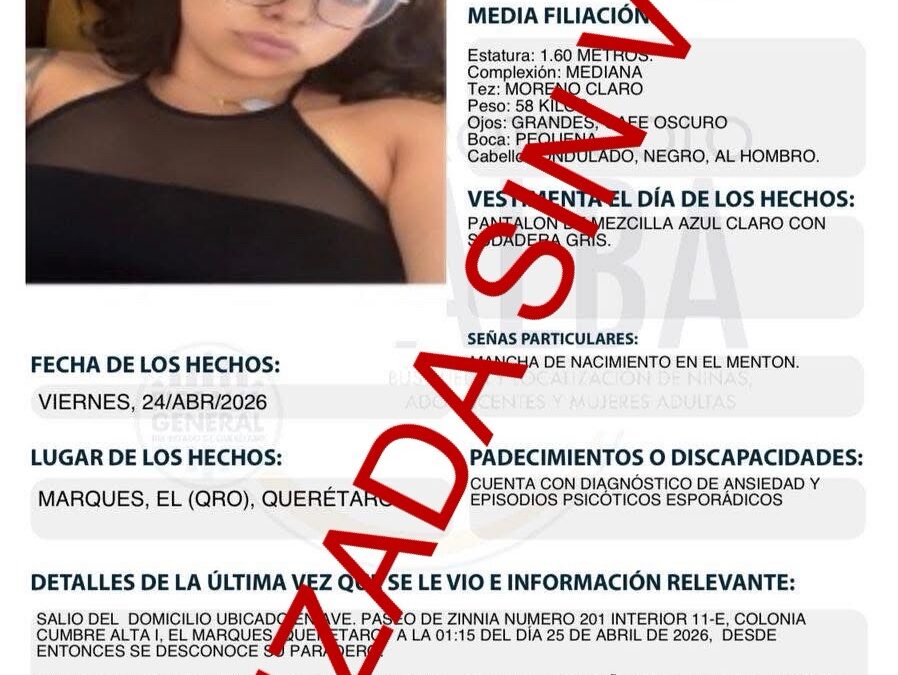 LOCALIZAN EL CUERPO SIN VIDA DE XIMENA HAM, JOVEN DESAPARECIDA DESDE EL PASADO MES DE ABRIL.