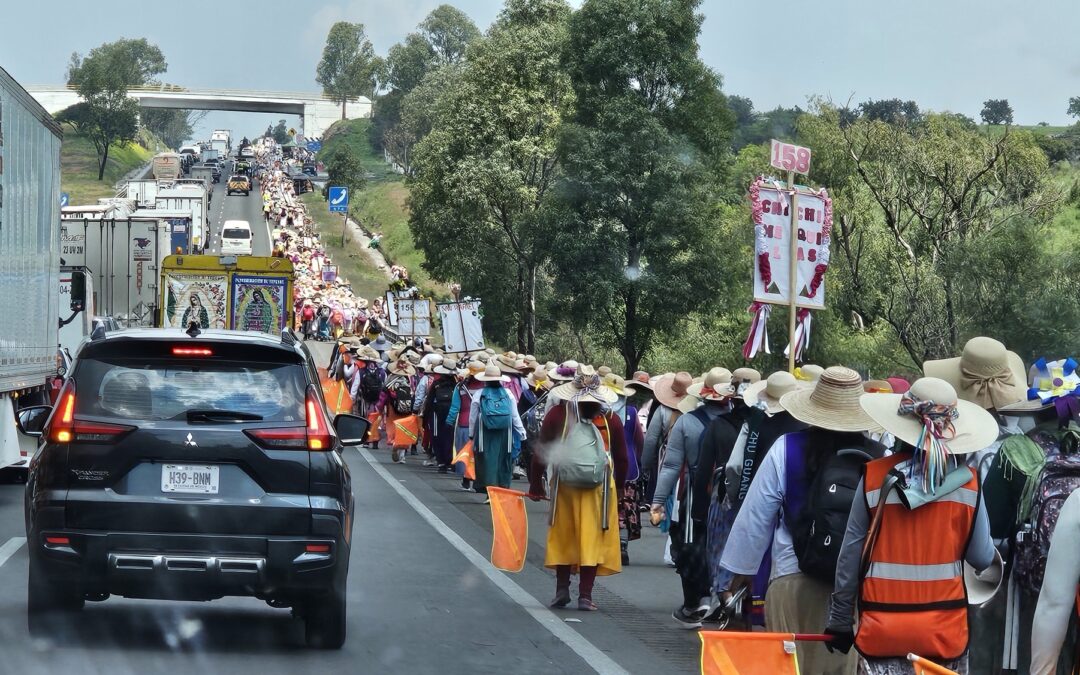 CONCLUYE PASO DE LA COLUMNA FEMENIL DE LA PEREGRINACIÓN AL TEPEYAC POR TERRITORIO QUERETANO.