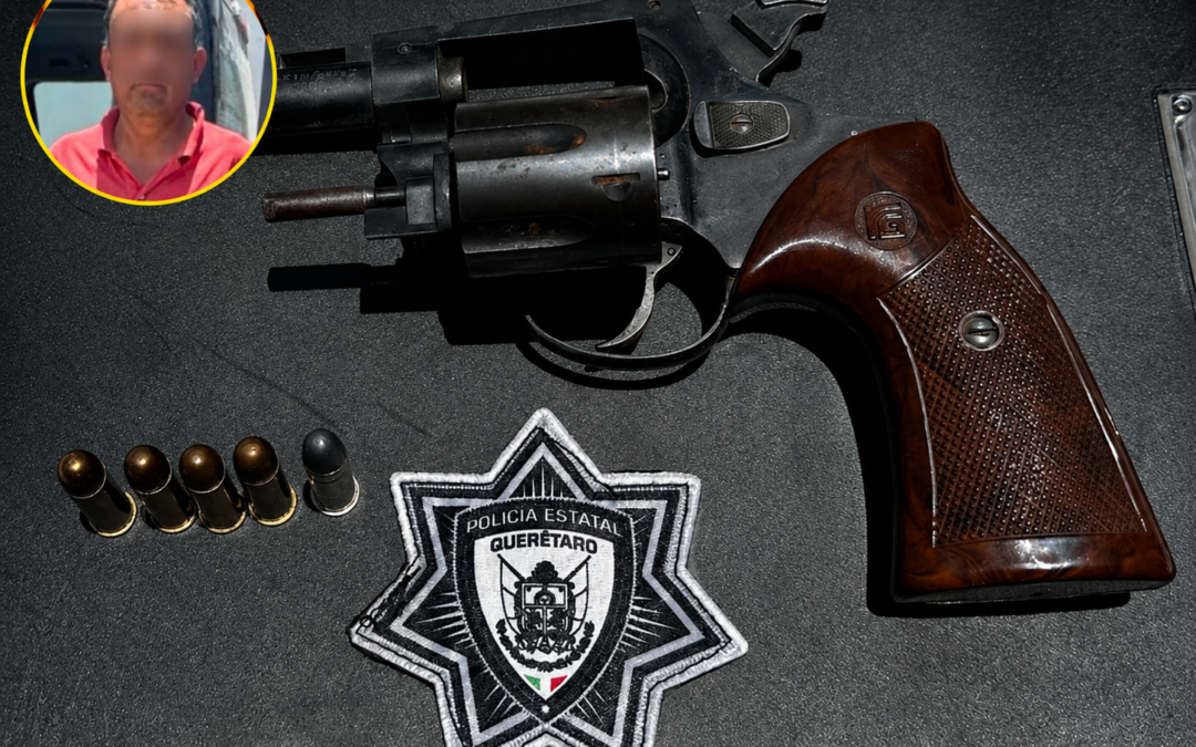 ELEMENTOS DE LA POLICÍA ESTATAL ASEGURARON A UN HOMBRE QUIEN PORTABA UN ARMA DE FUEGO EN EZEQUIEL MONTES.
