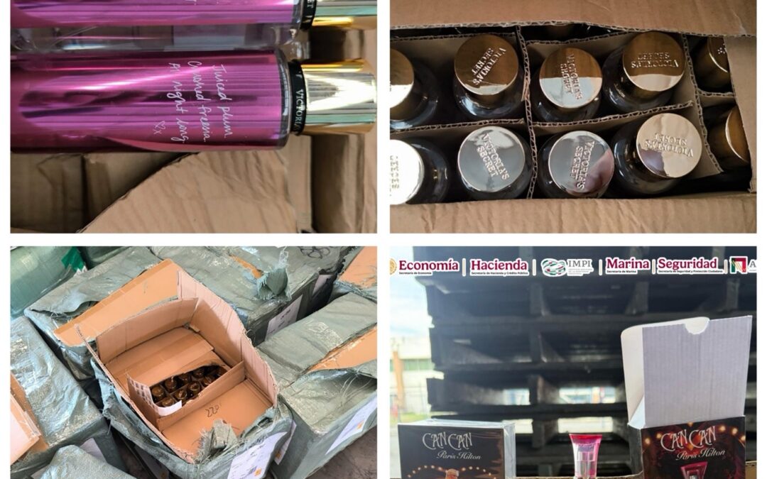 AUTORIDADES FEDERALES ASEGURARON EN LA ADUANA DE LÁZARO CÁRDENAS, MÁS DE TRES MIL PERFUMES PIRATAS.