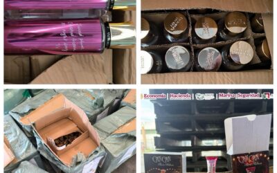 AUTORIDADES FEDERALES ASEGURARON EN LA ADUANA DE LÁZARO CÁRDENAS, MÁS DE TRES MIL PERFUMES PIRATAS.