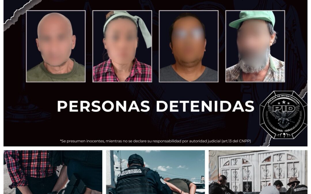 SEIS DETENIDOS Y MÁS DE MIL DOSIS DE PRESUNTAS DROGAS ASEGURADAS TRAS LA EJECUCIÓN DE DIVERSOS CATEOS.