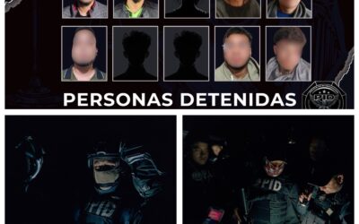 DIEZ PERSONAS DETENIDAS ENTRE ELLOS TRES MENORES DE EDAD DURANTE LA EJECUCIÓN DE CATEOS POR PARTE DE LA FGE.