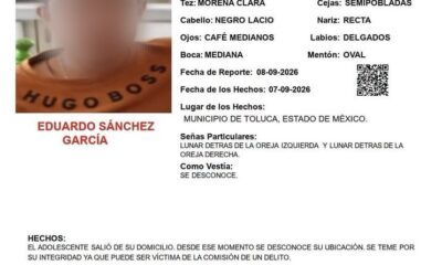LOCALIZAN EN JALPAN A UN MENOR REPORTADO DESAPARECIDO EN TOLUCA, EDOMÉX.