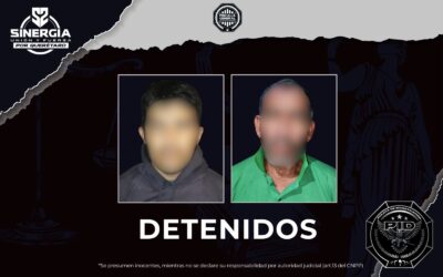 LA FGE ASEGURÓ A DOS SUJETOS DURANTE DILIGENCIAS DE CATEO EN TOLIMÁN.