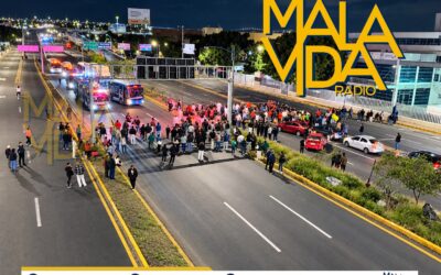 TRABAJADORES DEL SECTOR SALUD SE MANIFIESTAN Y BLOQUEAN PASEO 5 DE FEBRERO.
