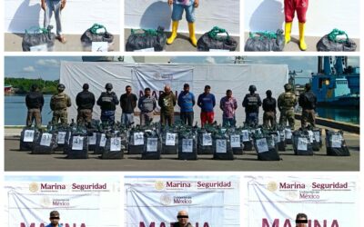 AUTORIDADES MEXICANAS CON APOYO DE LOS ESTADOS UNIDOS, LOGRARÁN ASEGURAR MÁS DE UNA TONELADA DE PRESUNTA COCAÍNA EN COSTAS DE OAXACA.